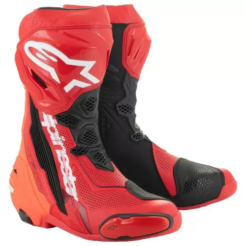 Alpinestars Supertech R Vented Boots - bright red red fluo