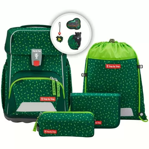Step by Step Basis Schulranzen-Set "Green Graphics" 4-teilig