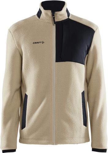 Craft ADV Pile Fleece Jacket M - ecru/schwarz