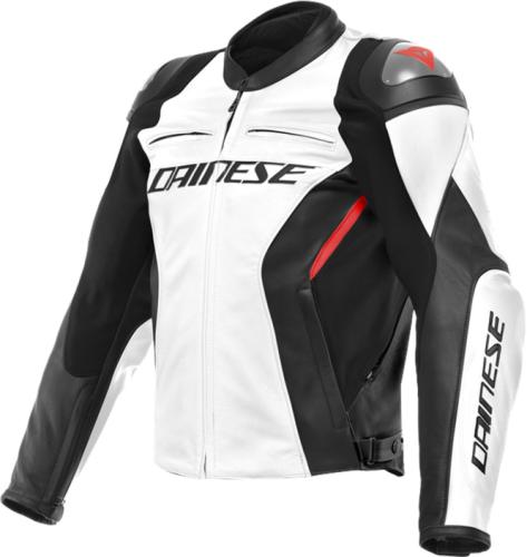 Dainese Lederjacke Racing 4 - weiss-schwarz