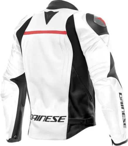Dainese Leather Jacket Racing 4 - white-black