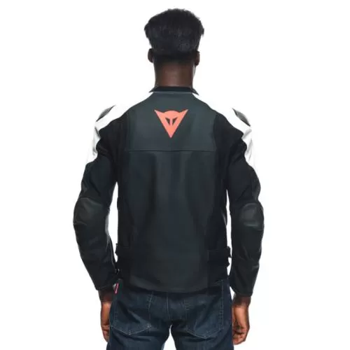 Dainese Leather Jacket Sportiva - black matt-white