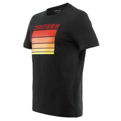 Dainese T-Shirt STRIPES - black-red