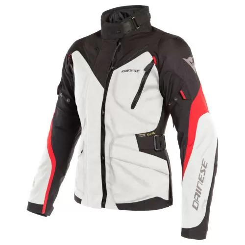 Dainese Ladies D-DRY jacket TEMPEST 2 - light grey-black-red