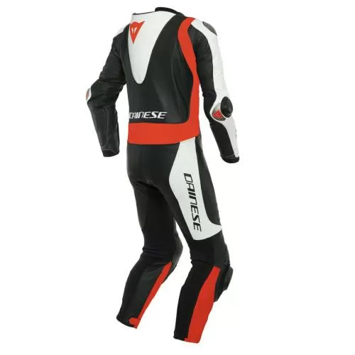Dainese LAGUNA SECA 5 1pc Leather suit perf. black-white-red fluo