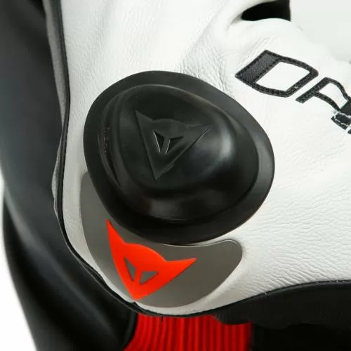 Dainese LAGUNA SECA 5 1pc Leather suit perf. black-white-red fluo
