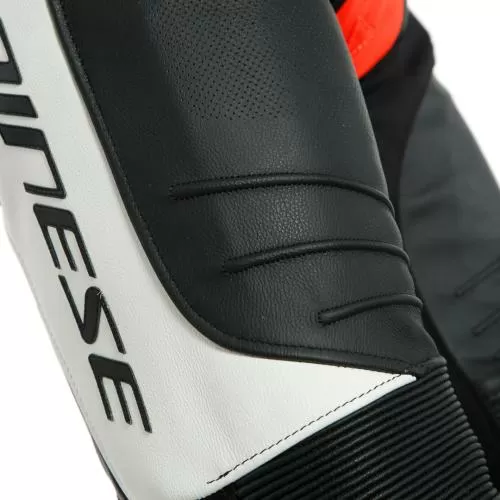Dainese LAGUNA SECA 5 1pc Leather suit perf. black-white-red fluo