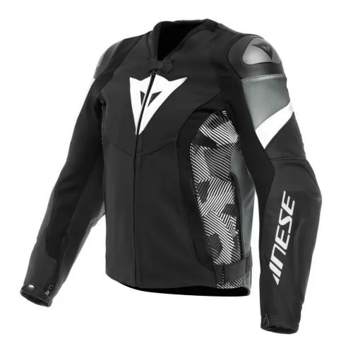 Dainese Lederjacke Avro 5 - schwarz-weiss-anthrazit