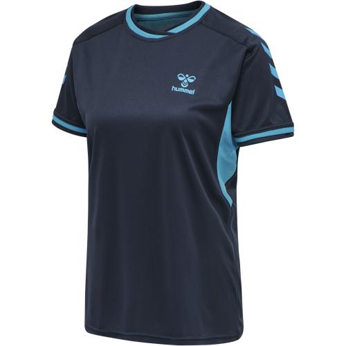 Hummel Hmlaction Poly Jersey S/S Woman - black iris/atomic blue (Grösse: XS)