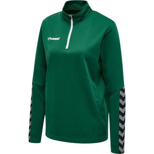 Hummel Hmlauthentic Half Zip Sweatshirt Woman – evergreen (Grösse: XS)