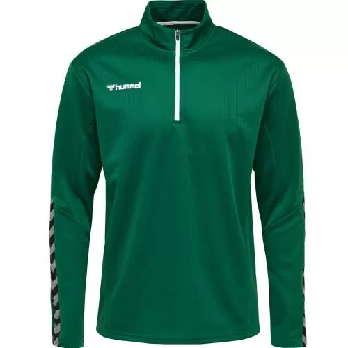 Hummel Hmlauthentic Kids Half Zip Sweatshirt - evergreen