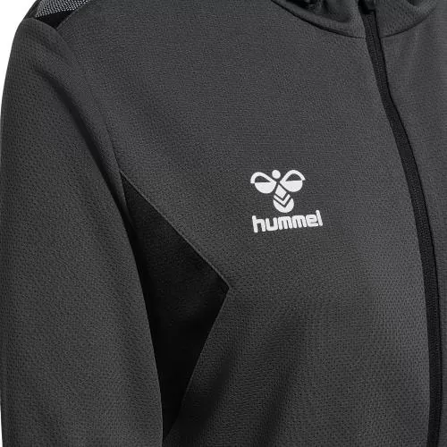 Hummel Hmlauthentic Pl Zip Hoodie Woman - asphalt
