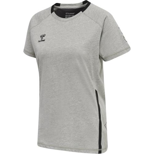 Hummel Hmlcima Xk T-Shirt S/S Woman - grey melange (Grösse: XS)