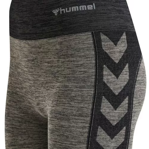 Hummel Hmlclea Seamless Mid Waist Tights - chateau gray/black melange