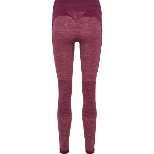 Hummel Hmlclea Seamless Mid Waist Tights - grape wine/crushed berry mel