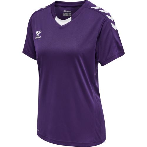 Hummel Hmlcore Xk Poly Jersey S/S Woman - acai/white (Grösse: XS)