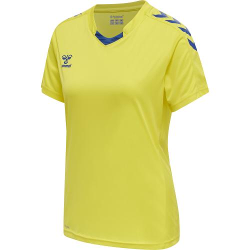 Hummel Hmlcore Xk Poly Jersey S/S Woman - blazing yellow/true blue (Grösse: XS)