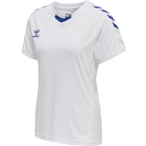 Hummel Hmlcore Xk Poly Jersey S/S Woman - white/true blue (Grösse: XS)