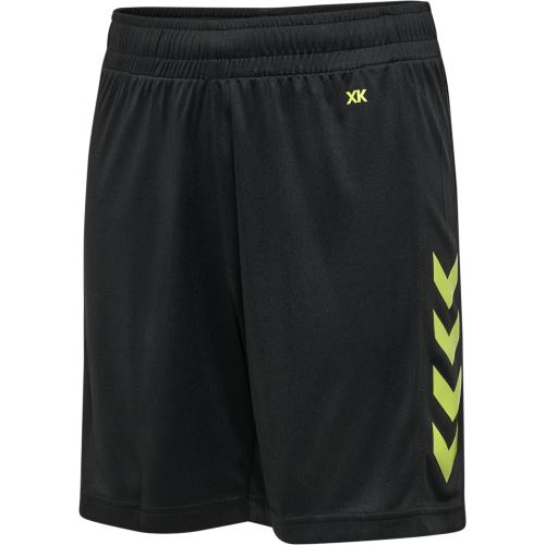 Hummel Hmlcore Xk Poly Shorts Kids – black/lime popsicle (Grösse: 176)