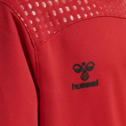 Hummel Hmllead Poly Hoodie Kids - true red