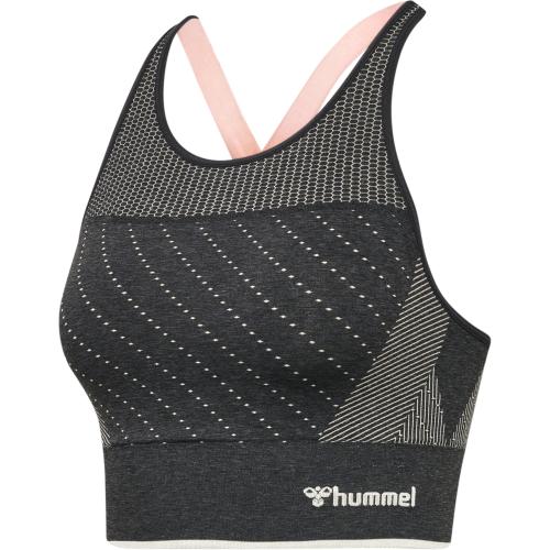 Hummel Hmlmt Hana Seamless Sports Top - black melange (Grösse: XS)