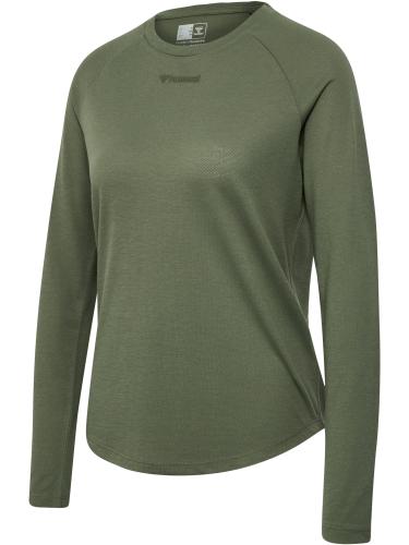 Einzelstück Hummel Hmlmt Vanja T-Shirt L/S - deep lichen green