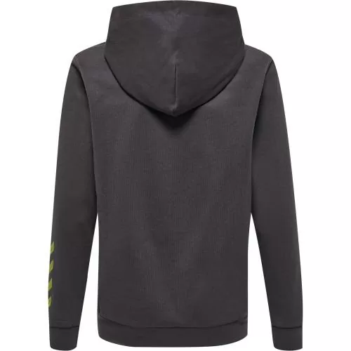 Hummel Hmloffgrid Cotton Hoodie Kids - forged iron/dark citron