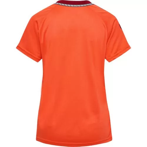 Hummel Hmlongrid Poly Jersey S/S Wo - nasturtium/rhubarb