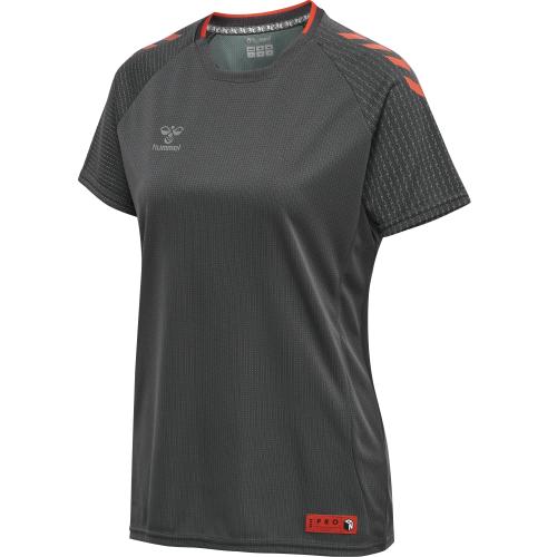 Hummel Hmlpro Grid Training Jersey S/S Wo - forged iron/quiet shade (Grösse: XS)
