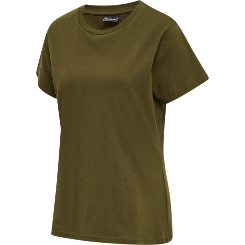 Hummel Hmlred Basic T-Shirt S/S Woman - dark olive (Grösse: XS)