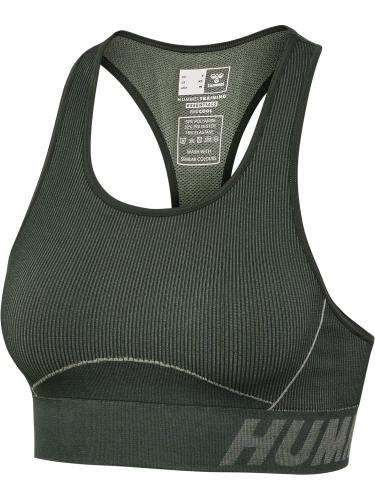 Hummel Hmlte Christel Seamless Sports Top – climbing ivy/seagrass melange (Grösse: XS)
