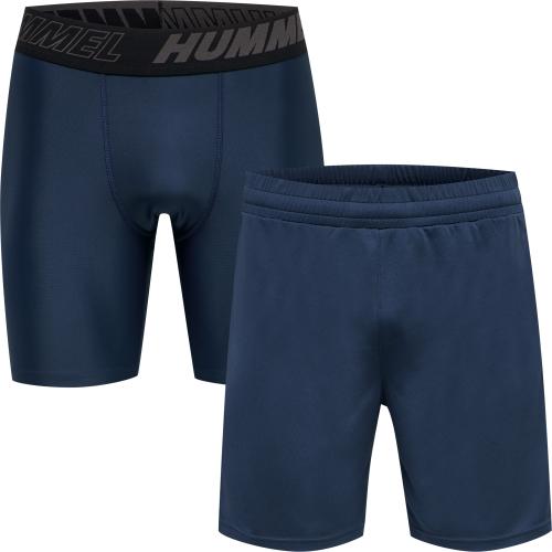 Hummel Hmlte Topaz 2-Pack Shorts Set - insignia blue/insignia blue (Grösse: 2XL)