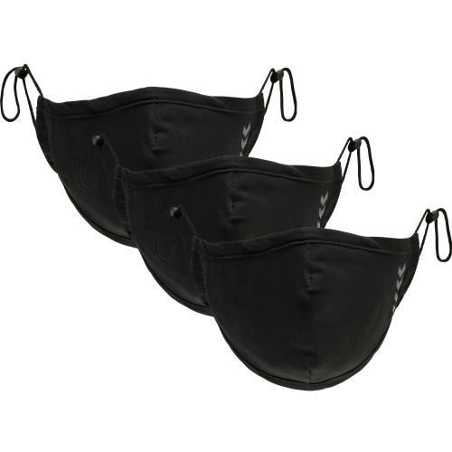 Hummel Hmltextile Barrier Mask 3-Pack – black (Grösse: M-L)
