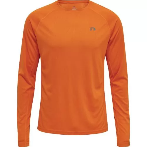 Hummel Men Core Running T-Shirt L/S - orange tiger