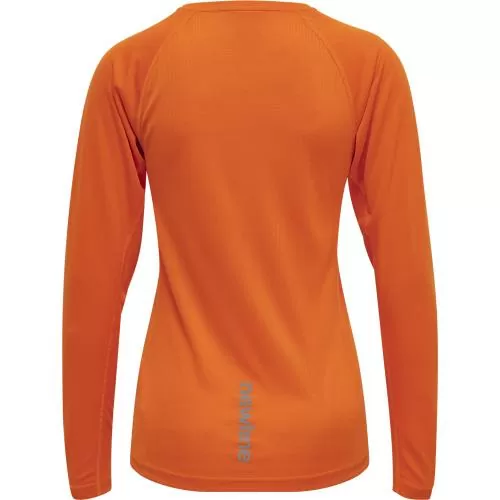 Hummel Women Core Running T-Shirt L/S - orange tiger