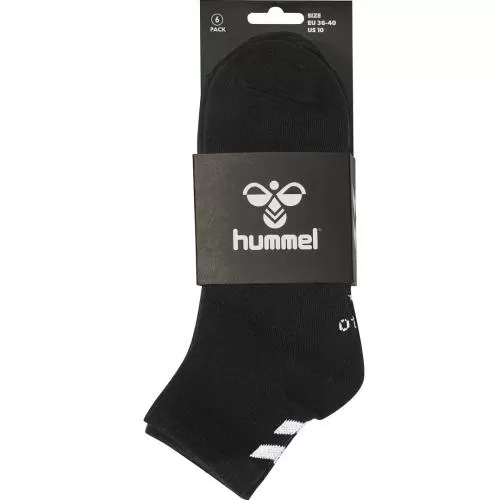 Hummel Hmlchevron 6-Pack Mid Cut Socks - black/black