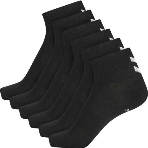 Hummel Hmlchevron 6-Pack Mid Cut Socks - black/black