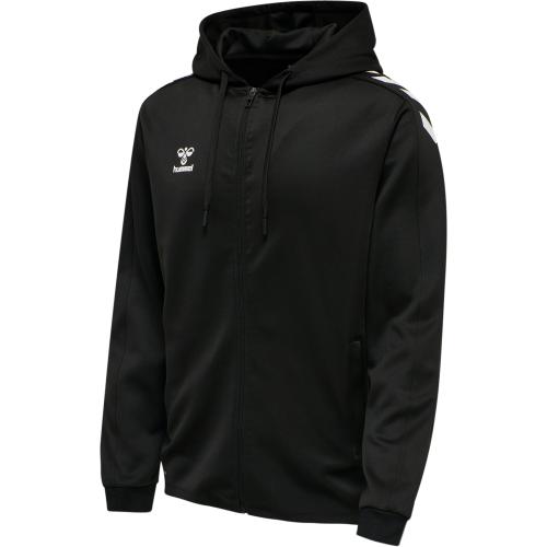Hummel Hmlcore Xk Poly Zip Hood Sweat - black/black (Grösse: S)