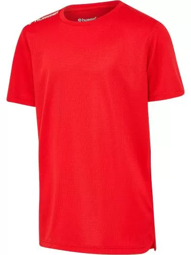 Hummel Hmlrun Jersey S/S Kids - tango red