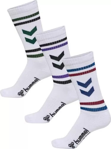 Hummel hml3-Pack Socks Chevron High Retro - white/multicolor