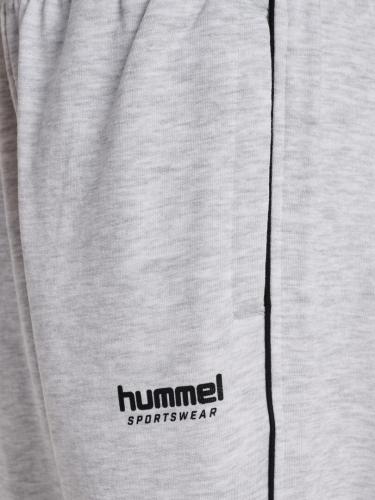 Hummel hmlJr Loose Sweatpant Piping - light grey melange/black