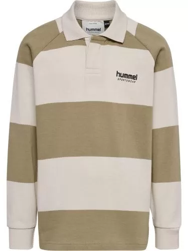 Hummel hmlJr Loose Striped Polo L/S - cornstalk