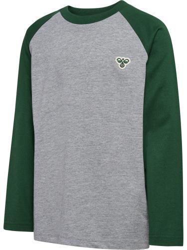 Hummel hmlJr Raglan Loose T-Shirt L/S Bee - dark green