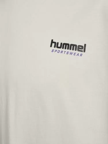 Hummel hmlLoose T-Shirt S/S Whistle - blanc de blanc/royal purple
