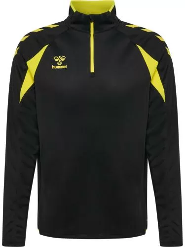 Hummel hmlCore 2.0 Half Zip - black/blazing yellow