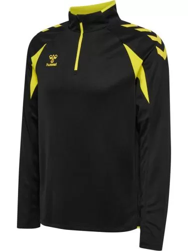 Hummel hmlCore 2.0 Half Zip - black/blazing yellow