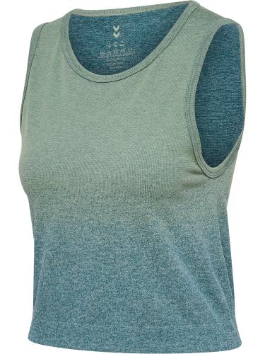 Hummel hmlYoga Seamless Gradient Crop Top - balsam/frosty green