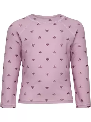 Hummel hmlMini Bee Aop Swim T-Shirt L/S - mauve shadow