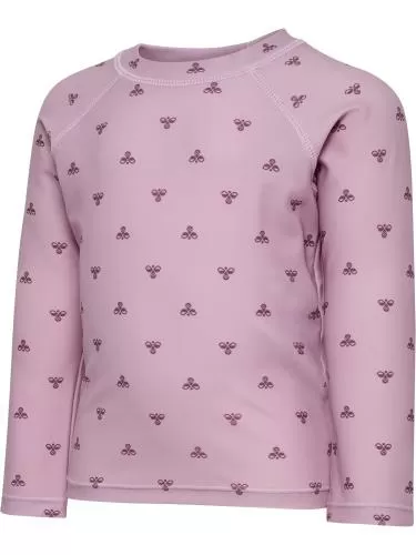 Hummel hmlMini Bee Aop Swim T-Shirt L/S - mauve shadow