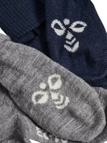 Hummel hmlMini Wool 2-Pack Socks - dress blues/grey melange